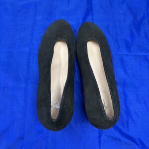 Amalfi Solid Black Suede Leather Pumps 2" Heels Size 9 Made In Italy NWOB